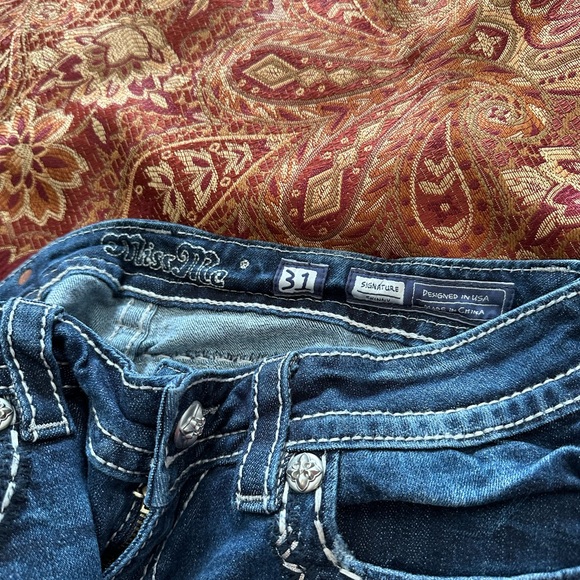 MISS ME JEANS with CROSS  SIZE 31🔥🔥MUST HAVE!!!🔥🔥EXCELLENT CONDITION - Picture 4 of 4